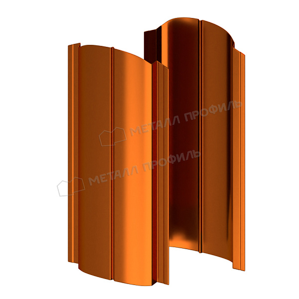 Штакетник металлический МЕТАЛЛ ПРОФИЛЬ ELLIPSE-O 19х126 (AGNETA-20-Copper\Copper-0.5), который можно купить по 207.9 ₽.