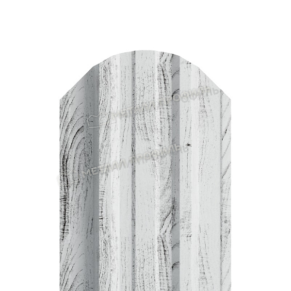 Штакетник металлический МЕТАЛЛ ПРОФИЛЬ TRAPEZE-O 16,5х118 (ECOSTEEL_MA-01-Беленый Дуб-0.5), цена ― 186.33 ₽: приобрести в Вологде.